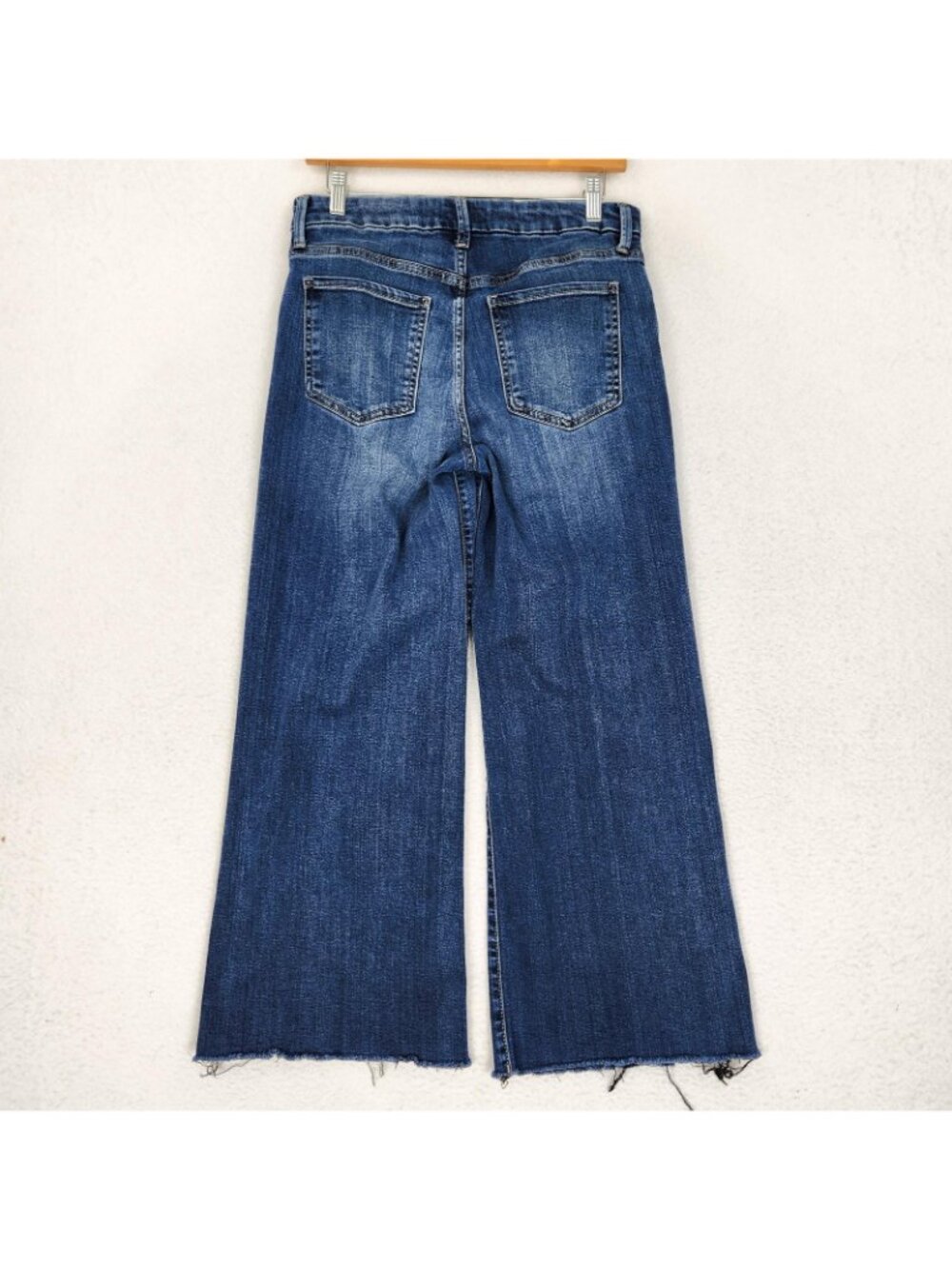 KUT From The Kloth Jeans Womens 6 Short Blue Meg Mid Rise Fab Ab Wide Leg Denim - Picture 8 of 13